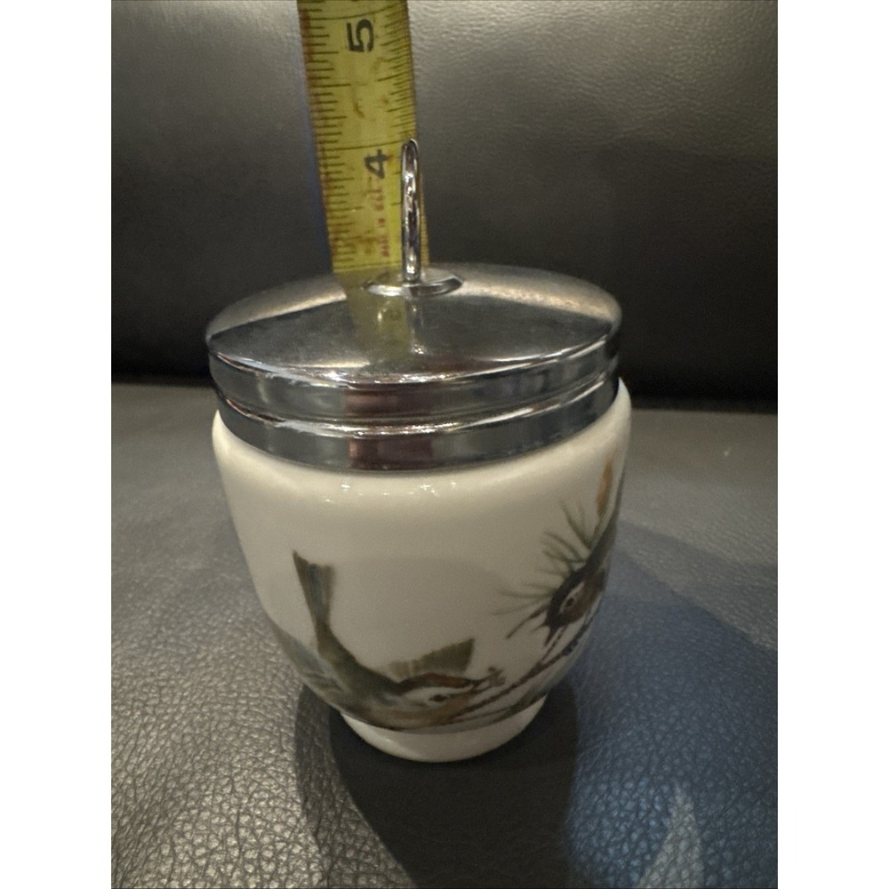 Vintage Royal Worcester Porceain Egg Coddler England Birds 3 1/4 in 6 oz - Picture 9 of 10